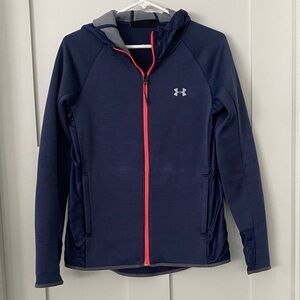Under Armour Women’s Navy ColdGear with Coral Zipper